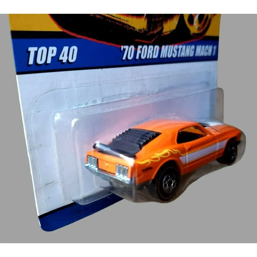 2008 Hot Wheels '70 FORD MUSTANG MACH I Since '68 TOP 40 Orange 1:64 #M1544 MOC